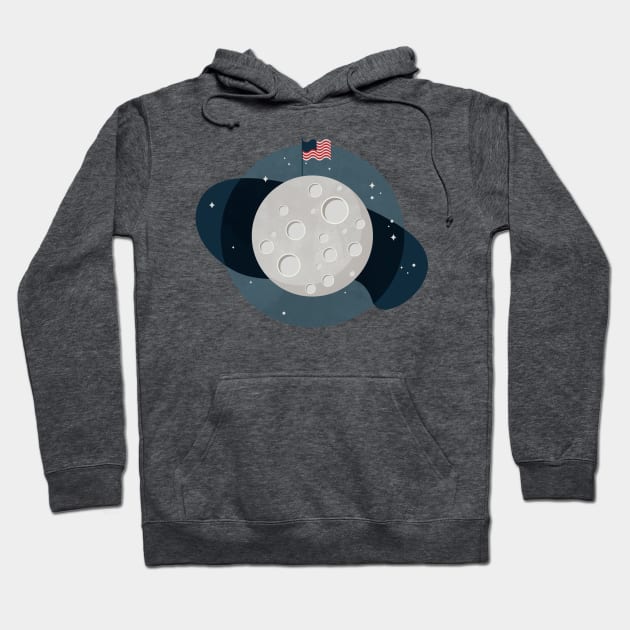 We Conquered the Moon: Apollo 50th Anniversary Hoodie by CosmoQuestX